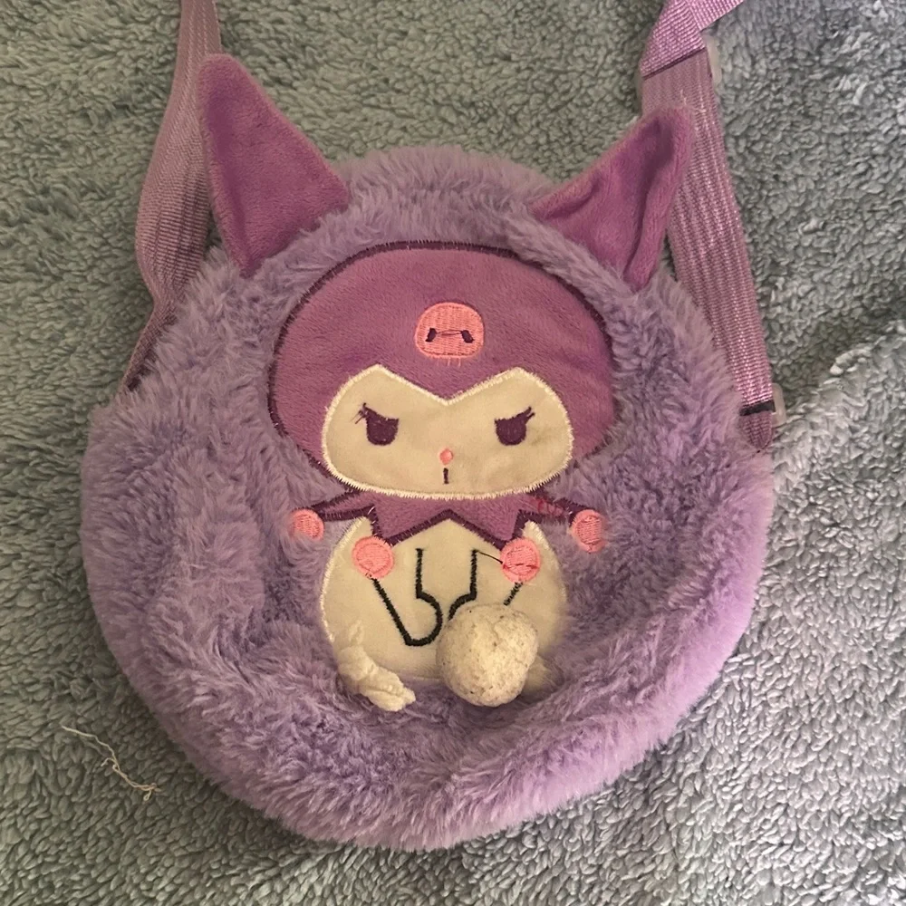 purple plush crossbody 💕 3x15$